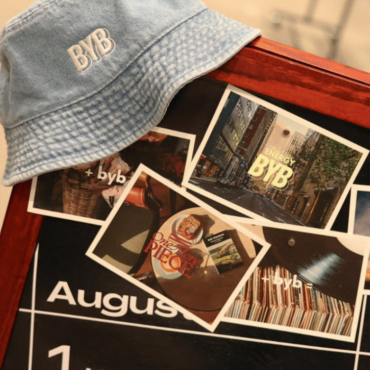 byb Logo Denim Bucket Hat