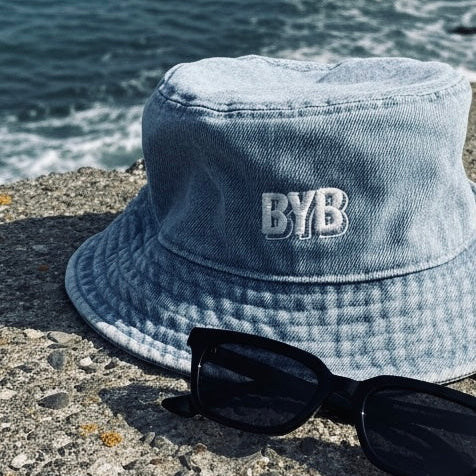 byb Logo Denim Bucket Hat