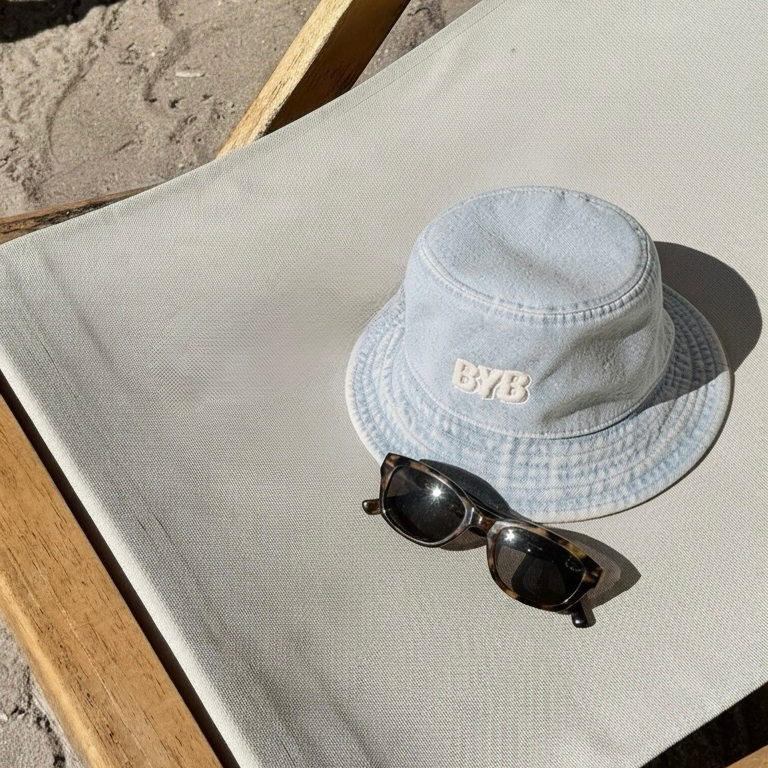 byb Logo Denim Bucket Hat